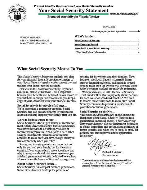The Social Security Statement: Background, Implementation ...
