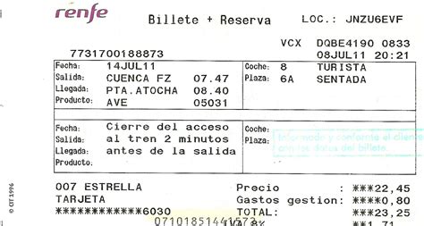 The traveler s drawer: RENFE  España , Billete tren AVE de ...