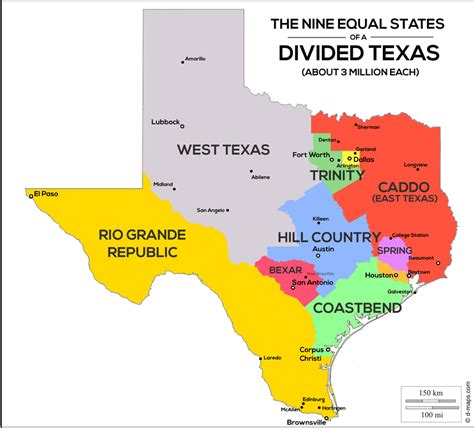 The United States of Texas? Map Shows Texas Divided Into 9 ...