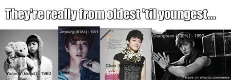 They re really from oldest  til youngest... | allkpop Meme ...