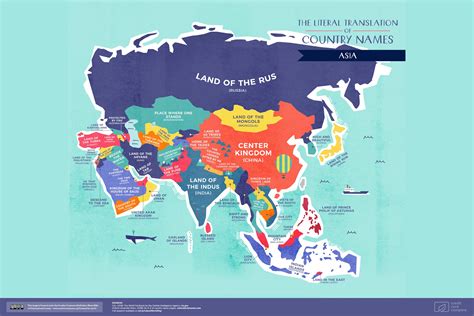 This map shows you the literal translation of country names