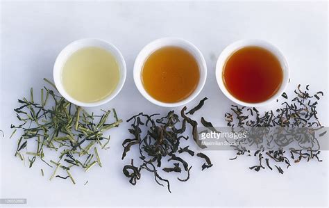 Three Types Of Tea Green Tea Black Tea Half Fermented Tea ...