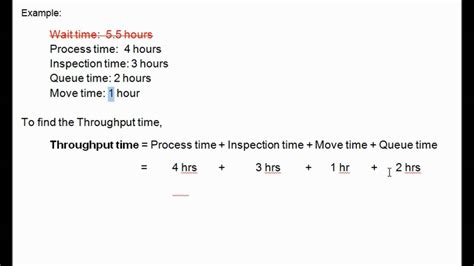 Throughput Time, Manufacturing Cycle Efficiency ...