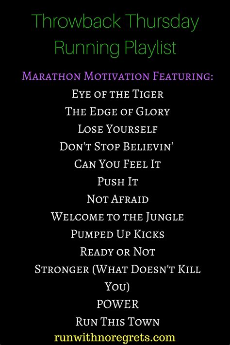 Throwback Thursday Running Playlist: Marathon Motivation ...