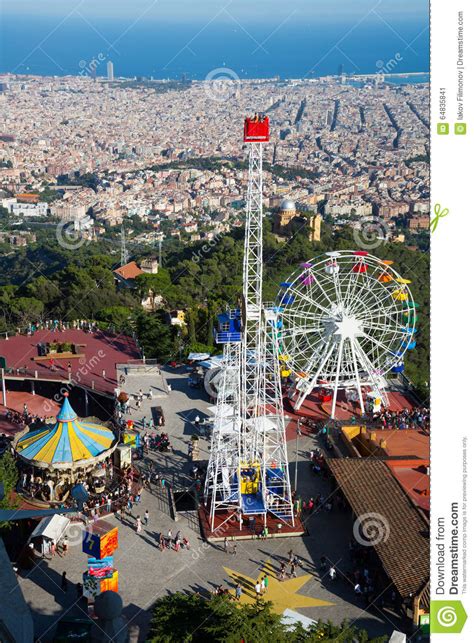 Tibidabo Amusement Park In Barcelona Editorial Photo ...