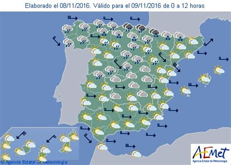 Tiempo en España para hoy miércoles: lluvias en la mitad norte