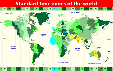 Time Zones Map, Time in USA