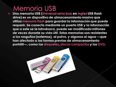 Tipos de memoria Memoria RAM Memoria ROM Memoria USB ...