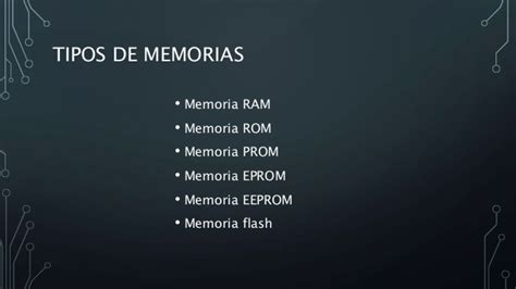 Tipos de Memorias en informatica