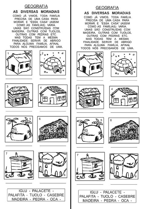 TIPOS DE MORADIAS:ATIVIDADES DE GEOGRAFIA, AS DIVERSAS ...