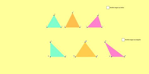 Tipos de triángulos según sus lados y ángulos – GeoGebra