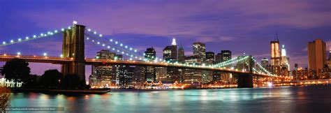 Tlcharger Fond d ecran Brooklyn Bridge, nuit, New York ...