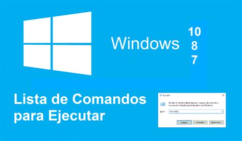 Todos los comandos para Ejecutar en Windows 10, 8 y 7.