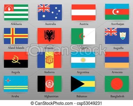 Todos, países, 1, parte, banderas, mundo.