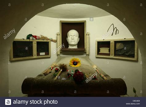Tomb of Italian Fascist dictator Benito Mussolini in the ...