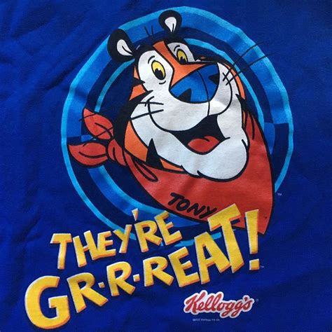 TONY the TIGER FROSTED FLAKES T Shirt Kelloggs Breakfast ...