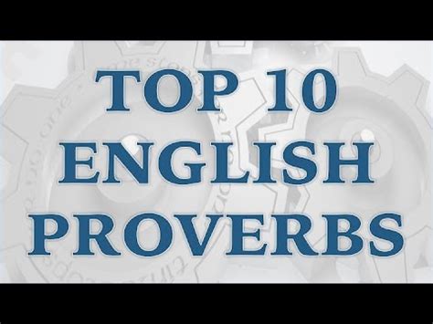 Top 10 English Proverbs   YouTube