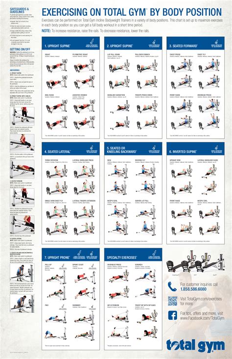 Total Gym Exercises Printable | Total Gym Incline ...