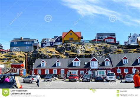 Tourist View Of Nuuk, Capital Of Greenland Editorial Image ...