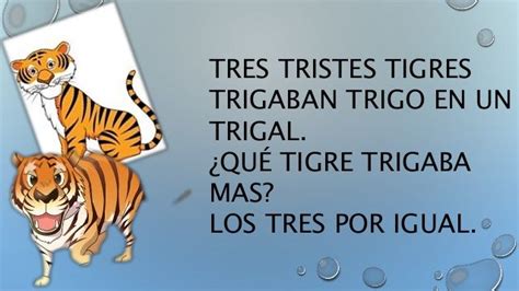 TRABALENGUAS: TRES TRISTES TIGRES | literatura infantil ...