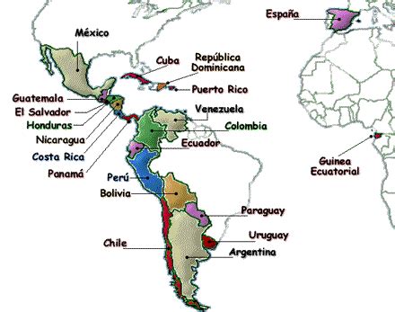 Trabandolenguas: Países donde se habla Español