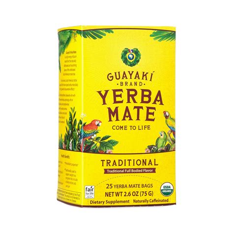 Traditional Yerba Mate Tea Bags by Guayaki   Thrive Market