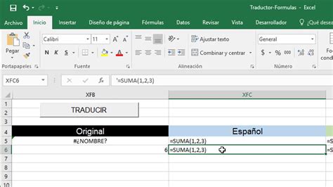 Traducir fórmulas de Excel de inglés a español   YouTube