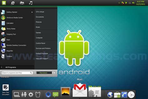 Transforme o Windows 7 em Android  Android Temas / Skins ...