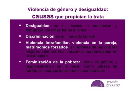Trata de mujeres y violencia de género. Proyecto ESPERANZA