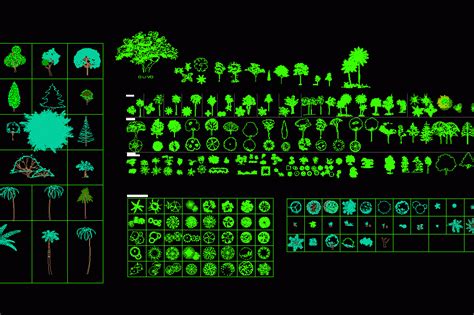 Trees, Shrubs and House Plants 2D DWG Block for AutoCAD ...