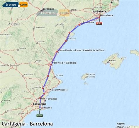 Trenes Cartagena Barcelona baratos, billetes desde 23,45 ...