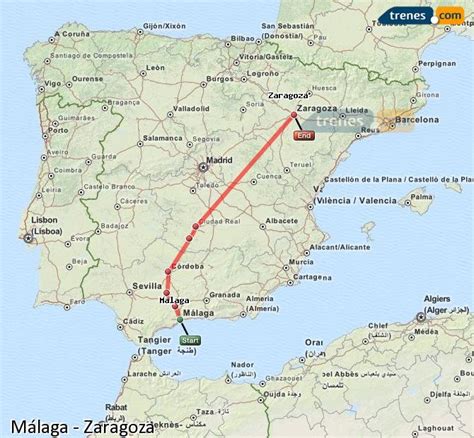 Trenes Málaga Zaragoza baratos, billetes desde 49,55 ...