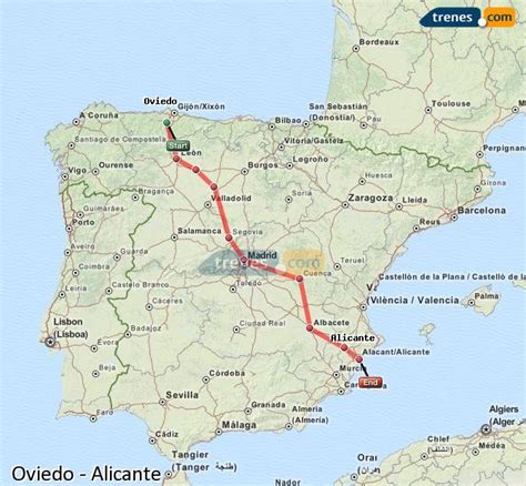 Trenes Oviedo Alicante baratos, billetes desde 67,75 ...