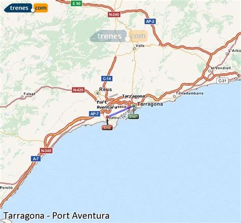 Trenes Tarragona Port Aventura baratos, billetes desde 1 ...