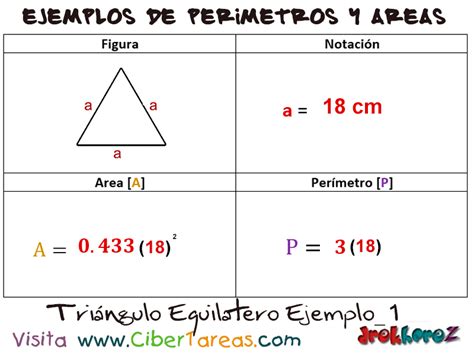 Triángulo Equilátero – Ejemplos de Áreas y Perímetros ...