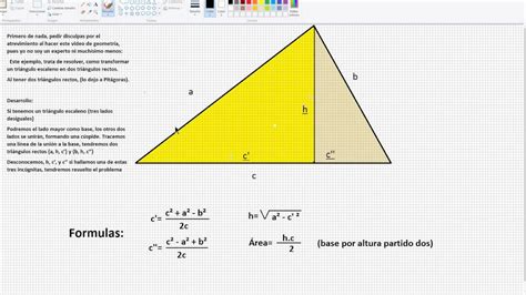 Triángulo escaleno, sin trigonometría ni Herón   YouTube