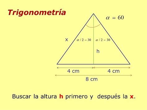 Triangulo isósceles área ángulos lados altura resolución ...