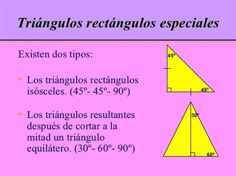 Triangulos rectángulos especiales