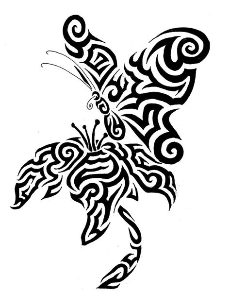 Tribal Butterfly And Flower Drawings | www.imgkid.com ...