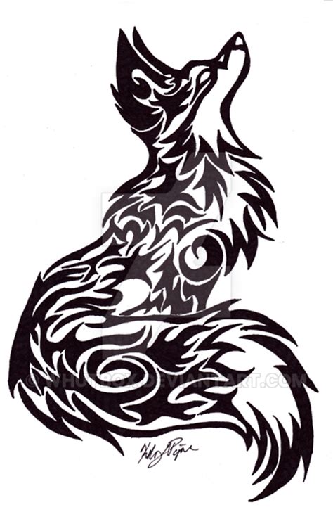 Tribal Fox Tattoo by whutbox on DeviantArt