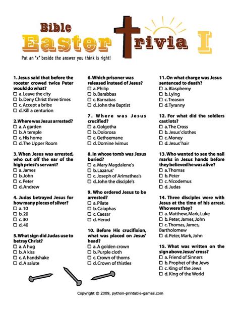 Trivia Questions And Answers Bible Trivia Ii.html | Autos ...