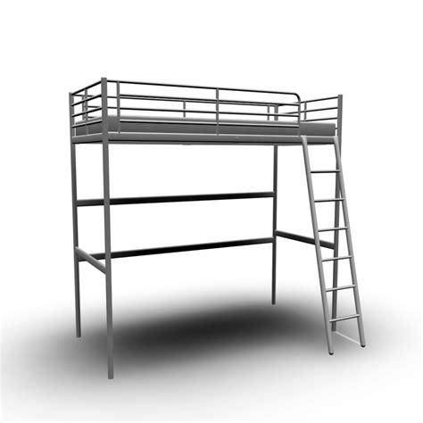 TROMSÖ Loft bed frame   Design and Decorate Your Room in 3D
