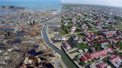 Tsunami: Pictures from then and now   BBC News