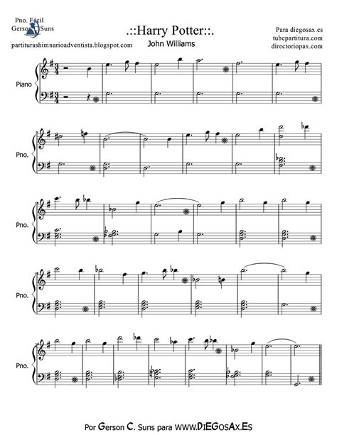 tubescore: Harry Potter by John Williams Easy sheet music ...