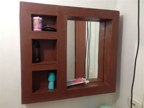 Tutorial: como hacer mueble de carton espejo organizador ...
