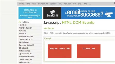 Tutorial de Javascript en Español  30  Mas Eventos   YouTube