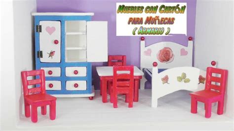 Tutorial: Muebles con cartón para casas de muñecas  mesa ...