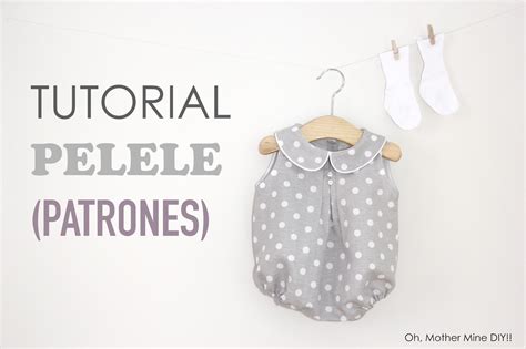 Tutorial y patrones: Pelele de lunares para bebe DIY | Oh ...