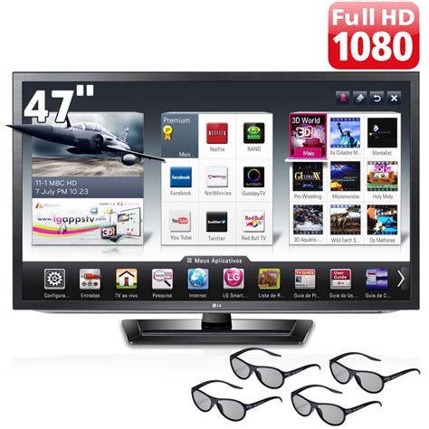 TV 47  Cinema 3D LED LG 47LM6200 Full HD com Smart TV ...