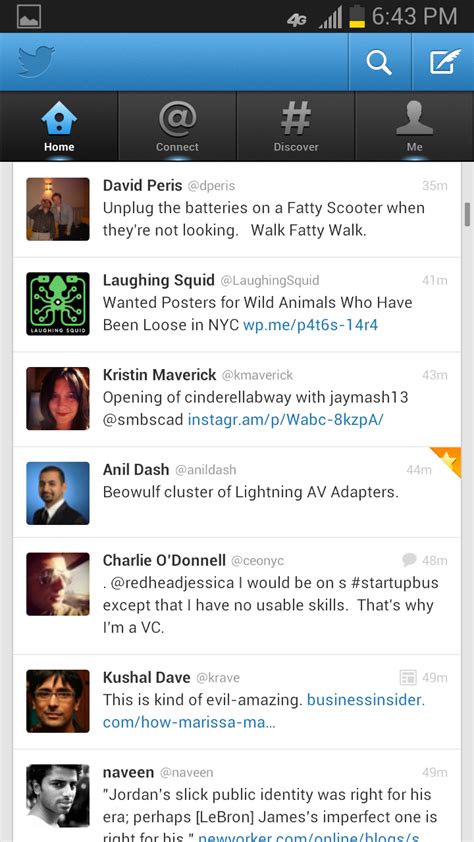Twitter Screenshots :: Mobile Patterns